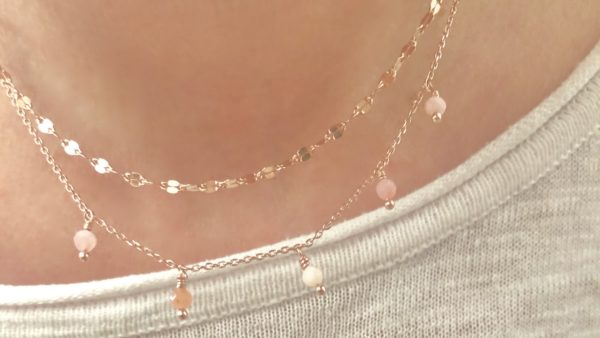 Halskette Pink Opal
